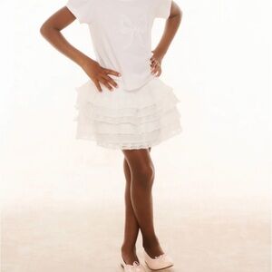 LoveShackFancy White Ruffled Skirt